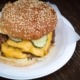 A burger from Wild Heaven Beer