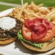 Delicious burger and fries